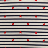 FS851 Hearts Stripe | Fabric | Ace, Cards, drape, Fabric, fashion fabric, Floral, Hearts, Love, making, sewing, spun polyester, Spun Polyester Elastane, Vintage | Fabric Styles