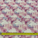 FS903 Pink Glitter Clouds | Fabric | candyfloss, Cloud, Clouds, drape, Dress making, Fabric, fashion fabric, Galaxy, Glitter, jersey, Milkyway, Neon, Pink, Polyester, Scuba, sewing, space, stars, Tie Dye | Fabric Styles