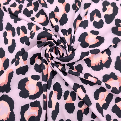 FS513 Purple Leopard Satin | Fabric | Animal, drape, Dress Fabric, Dress making, Dressmaking Fabric, Fabric, fashion fabric, limited, making, Pink, Polyester, SALE, Satin, sewing | Fabric Styles