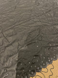 43. Boarder Silver Foil Lazer Black Polyester Fabric | Fabric | black, Bra, Fabric, fashion fabric, limited, Lingerie, Mustard, Pants, Pearl, sale, Summer, Table Cloth, Table Runner | Fabric Styles