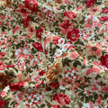 FS818_2 Beige Floral Cotton Poplin | Fabric | Button, Buttons, Cotton, Cotton Poplin, drape, Fabric, fashion fabric, Floral, Flower, Kids, making, Rose, Roses, Sale, sewing, Skirt | Fabric Styles