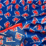 FS1111 Union Jack Fur Fabric | Fabric | Black, blanket, Children, Comfort, Cow, Cuddle, Cuddly, drape, Fabric, fashion fabric, Fleece, football, Fur, Kids, making, pets, Polyester, sewing, Skirt, soccer, throw, White | Fabric Styles