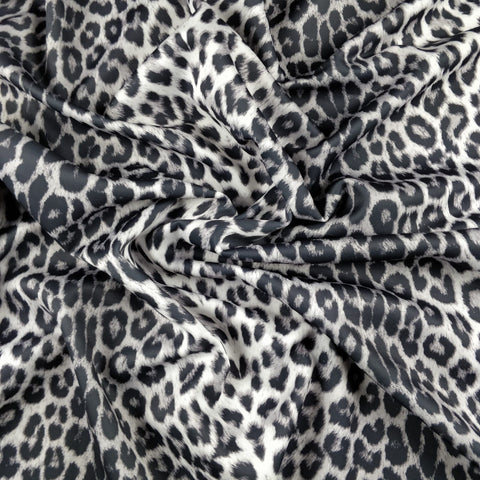 FS005_4 Black White Leopard | Fabric | Animal, Dark, drape, Fabric, fashion fabric, Leopard, making, Scuba, sewing, Spun Polyester, Stretchy, Velvet | Fabric Styles