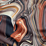 FS1103 Brown Marble Swirl Scuba Stretch Fabric | Fabric | Brown, drape, Fabric, fashion fabric, marble, Marble Effect, Scuba, sewing, Stretchy, tie dye | Fabric Styles