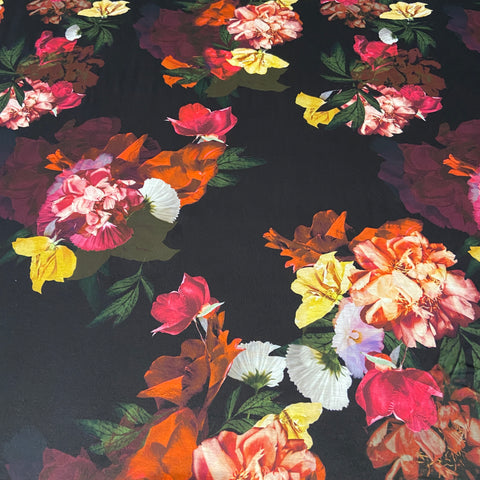 91. Colourful Floral | Fabric | drape, Fabric, fashion fabric, Floral, Flower, limited, Nude, sale, Scuba, sewing, Stretchy | Fabric Styles