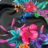 FS1104 Black Floral Scuba Stretch Fabric | Fabric | black, fabric, fashion, fashion fabric, floral, Flower, flowers, petals, scuba, scuba fabric, Small Flowers, Stretch, Stretchy | Fabric Styles