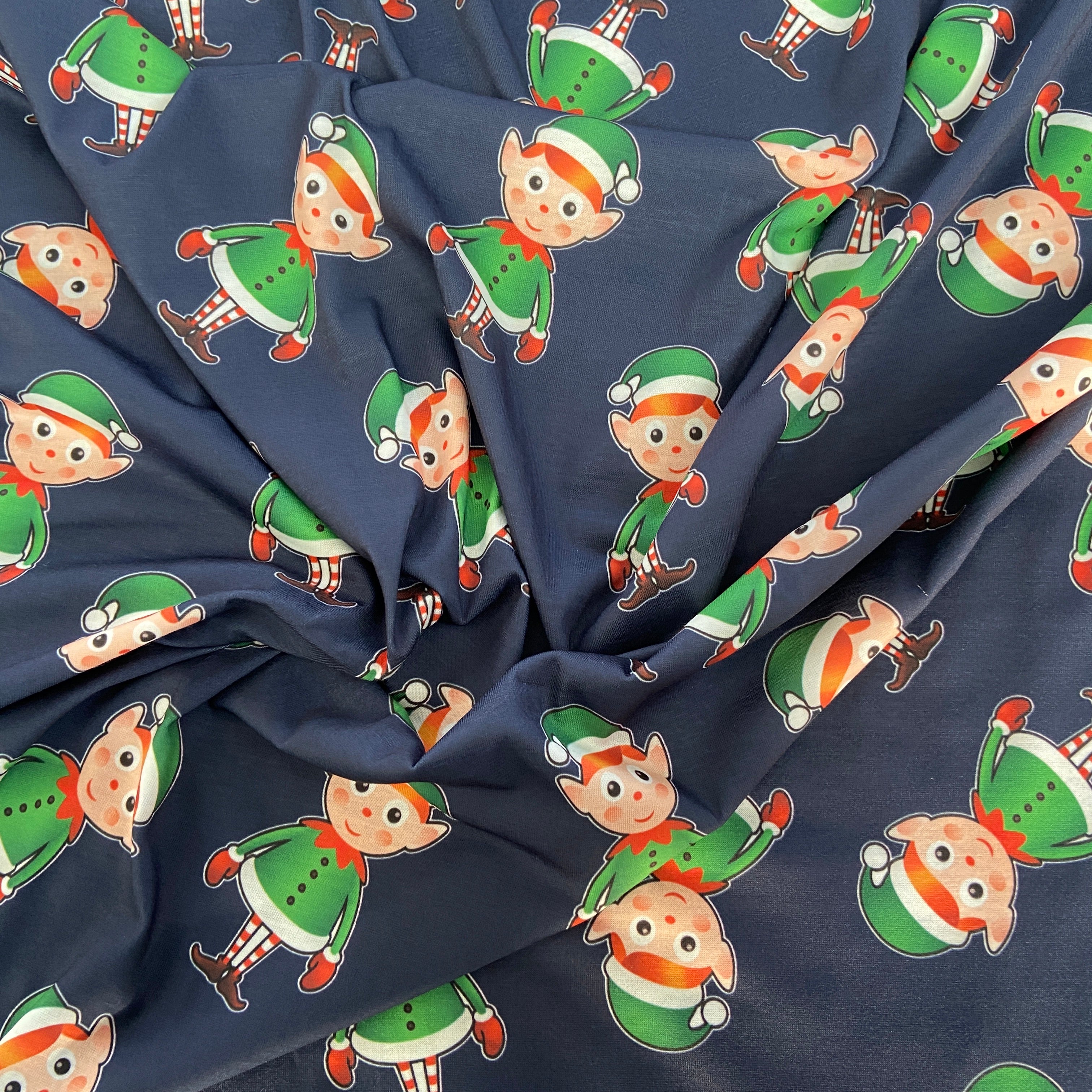 Elf Repeat Jersey Fabric
