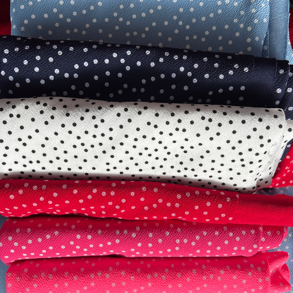 Polka Dots Liverpool Fabric Stretch Lightweight Material