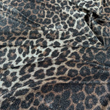 FS005_1 Leopard Animal Print Shiny Lurex Stretch Knit Fabric Gold Brown | Fabric | Animal, Brown, drape, Dress, elastane, fabric, fashion fabric, Glitter, High Fashion, jersey, leopard, Lurex, making, material, new, polyester, sewing, Shiny, Stretch | Fabric Styles