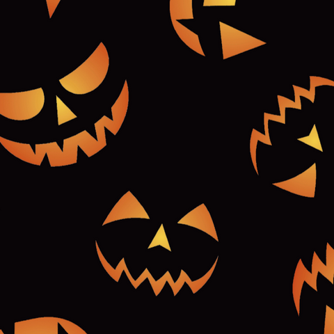 FS718 Glow Pumpkin | Fabric | Bat, Bats, Black, Fabric, Ghost, Halloween, HalloweenBulk, Haunted, Pumpkin, Scary, Skull, Skulls, spider, Spun Polyester, Spun Polyester Elastane, Teeth, Vampire, Web, Webs | Fabric Styles