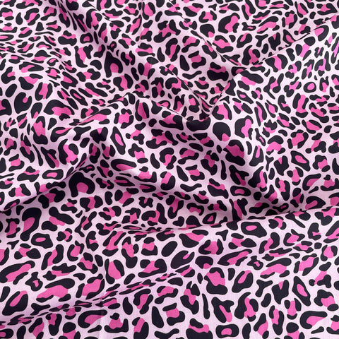 FS1080 Leopard Skin Cotton Fabric Cerise | Fabric | Alphabet, Animal, Animals, children, Cotton, drape, Fabric, fashion fabric, Kids, Leopard, making, sewing, Skirt | Fabric Styles