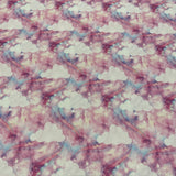 FS903 Pink Glitter Clouds | Fabric | candyfloss, Cloud, Clouds, drape, Dress making, Fabric, fashion fabric, Galaxy, Glitter, jersey, Milkyway, Neon, Pink, Polyester, Scuba, sewing, space, stars, Tie Dye | Fabric Styles