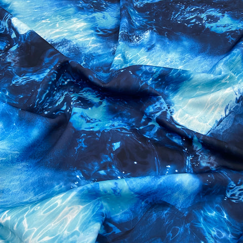 FS826 Blue Ocean Tie Dye | Fabric | Blue, Fabric, Scuba, Tie Dye, Water, Wave | Fabric Styles
