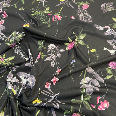 FS671_1 Floral | Fabric | drape, Fabric, fashion fabric, Floral, jersey, making, Sale, sewing, spun polyester, Spun Polyester Elastane, stretch, Stretchy, Tropical | Fabric Styles