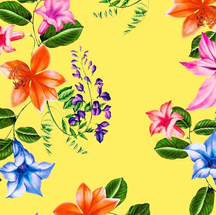FS403_2 Lemon Floral | Fabric Styles