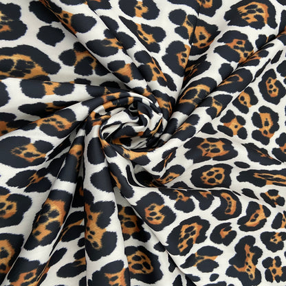FS825 Spots Leopard | Fabric | Animal, drape, Fabric, fashion fabric, FS456, jersey, Leopard, Polyester, scuba, sewing, Stretchy | Fabric Styles