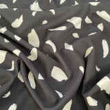 FS879 Paint Strokes Monochrome | Fabric | drape, Dress making, Fabric, fashion fabric, jersey, making, Mono, Monochrome, Polyester, sale, scuba crepe, sewing, Stretch, Stretchy | Fabric Styles