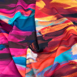 FS1082 Blissful Scuba Stretch Fabric | Fabric | Colourful, drape, Fabric, fashion fabric, Nude, paint, paint strokes, Scuba, sewing, Stretchy, tie dye | Fabric Styles