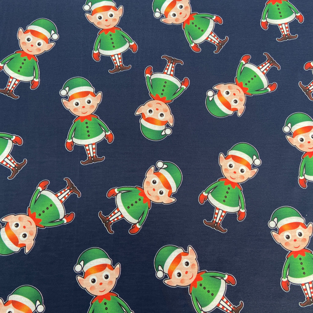 Elf Repeat Jersey Fabric