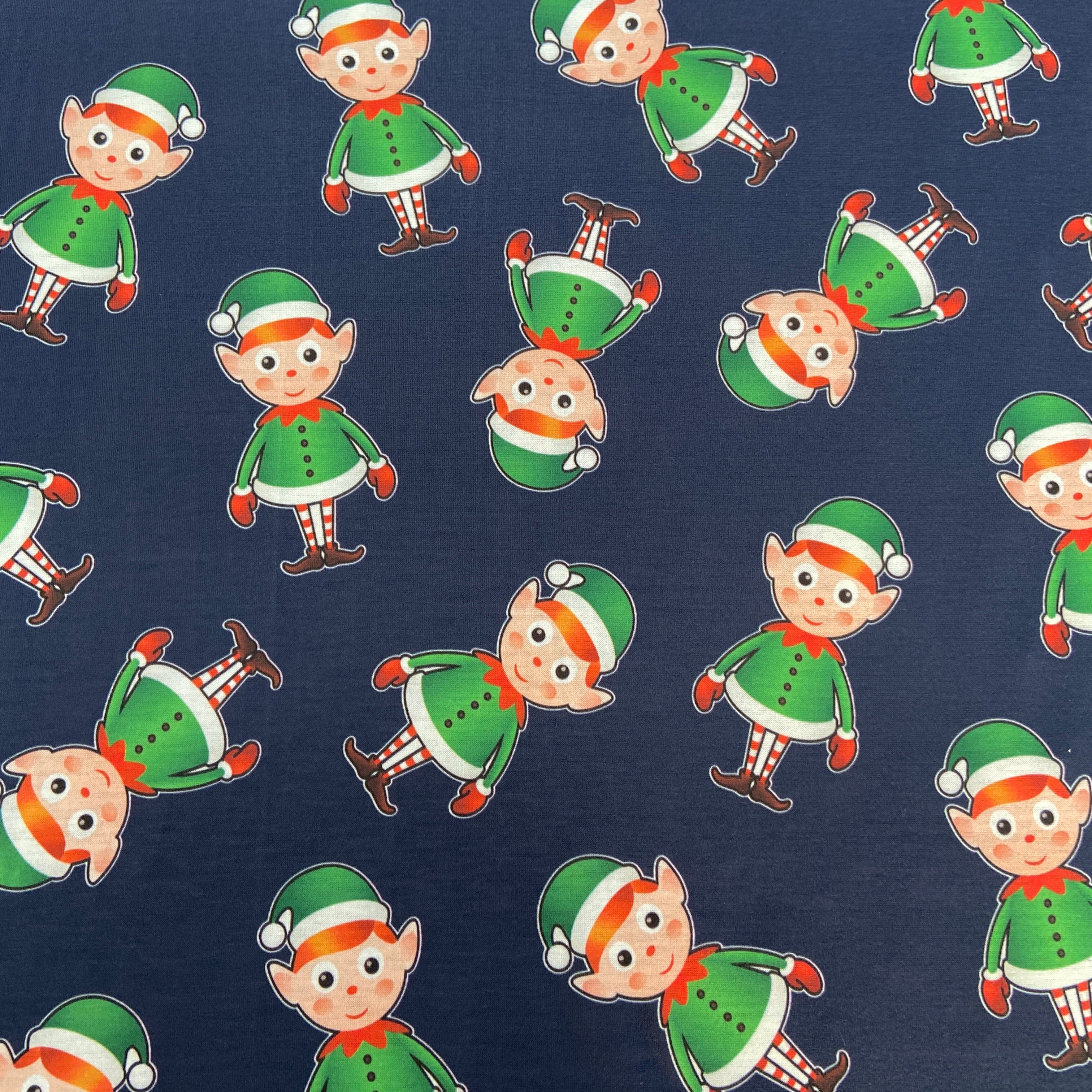 Elf Repeat Jersey Fabric
