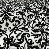 FS1165 Abstract Monochrome 3D Flocking Scuba Stretch Soft Fabric | Fabric | Black, Black and White, drape, Fabric, fashion fabric, marble, Marble Effect, Mono, Monochrome, new, Scuba, sewing, Stretchy, tie dye, White | Fabric Styles