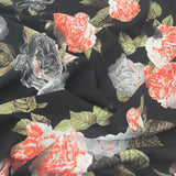FS519 Floral Liverpool | Fabric | drape, Fabric, fashion fabric, Floral, Floral Leopard, Flower, limited, Liverpool, SALE, sewing, Stretchy, textured, Waffle | Fabric Styles