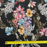 FS831 Black Floral | Fabric | fabric, Floral, jersey, Purple, sale, scuba, stretch | Fabric Styles