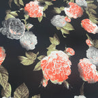 FS519 Floral Liverpool | Fabric | drape, Fabric, fashion fabric, Floral, Floral Leopard, Flower, limited, Liverpool, SALE, sewing, Stretchy, textured, Waffle | Fabric Styles