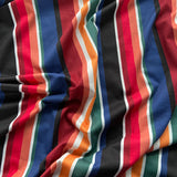 FS648 Vertical Multi Stripe | Fabric | drape, Fabric, fashion fabric, Green, jersey, making, Orange, SALE, sewing, spun polyester, Spun Polyester Elastane, stretch, Stretchy, stripe, stripes | Fabric Styles