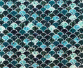 FS931 Mermaid Scales Cotton Fabric Teal | Fabric | Animal, Children, Cotton, drape, Fabric, fashion fabric, Glitter, Kids, making, Mermaid, Scales, sewing, Skirt, Snake, Tie Dye | Fabric Styles