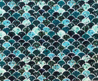 FS931 Mermaid Scales Cotton Fabric Teal | Fabric | Animal, Children, Cotton, drape, Fabric, fashion fabric, Glitter, Kids, making, Mermaid, Scales, sewing, Skirt, Snake, Tie Dye | Fabric Styles