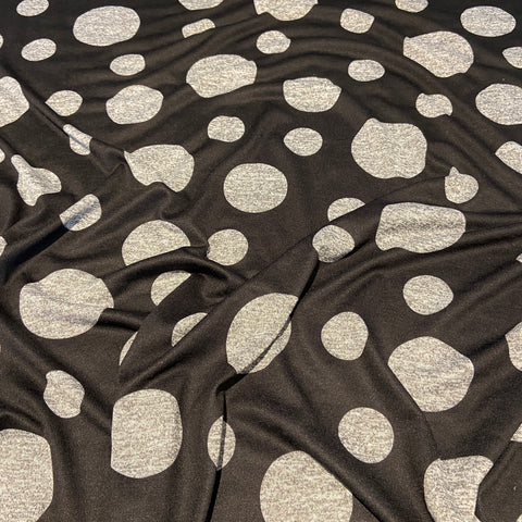 FS480 Big & Small Spots | Fabric | Cut and Sew, dot, dots, drape, Fabric, fashion fabric, Grey Mark, Limited, Nude, sale, sewing, spot, spots, Stretchy | Fabric Styles