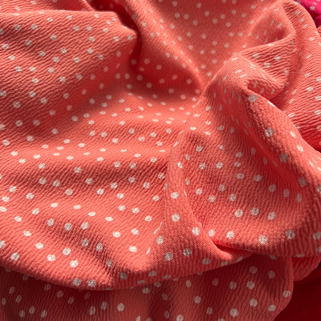 Polka Dots Liverpool Fabric Stretch Lightweight Material