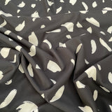 FS879 Paint Strokes Monochrome | Fabric | drape, Dress making, Fabric, fashion fabric, jersey, making, Mono, Monochrome, Polyester, sale, scuba crepe, sewing, Stretch, Stretchy | Fabric Styles