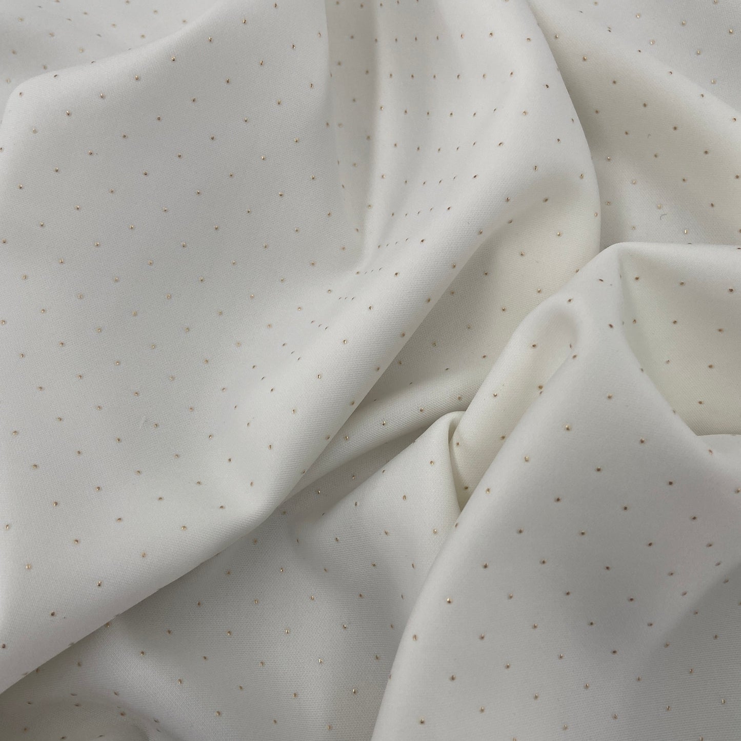 FS590_1 Gold Diamond Gel Scuba Stretch Knit Fabric Ivory | Fabric | drape, Fabric, fashion fabric, FS075, FS590, jersey, making, Navy, Nude, Plain, Scuba, sewing, Stretch, Stretchy | Fabric Styles