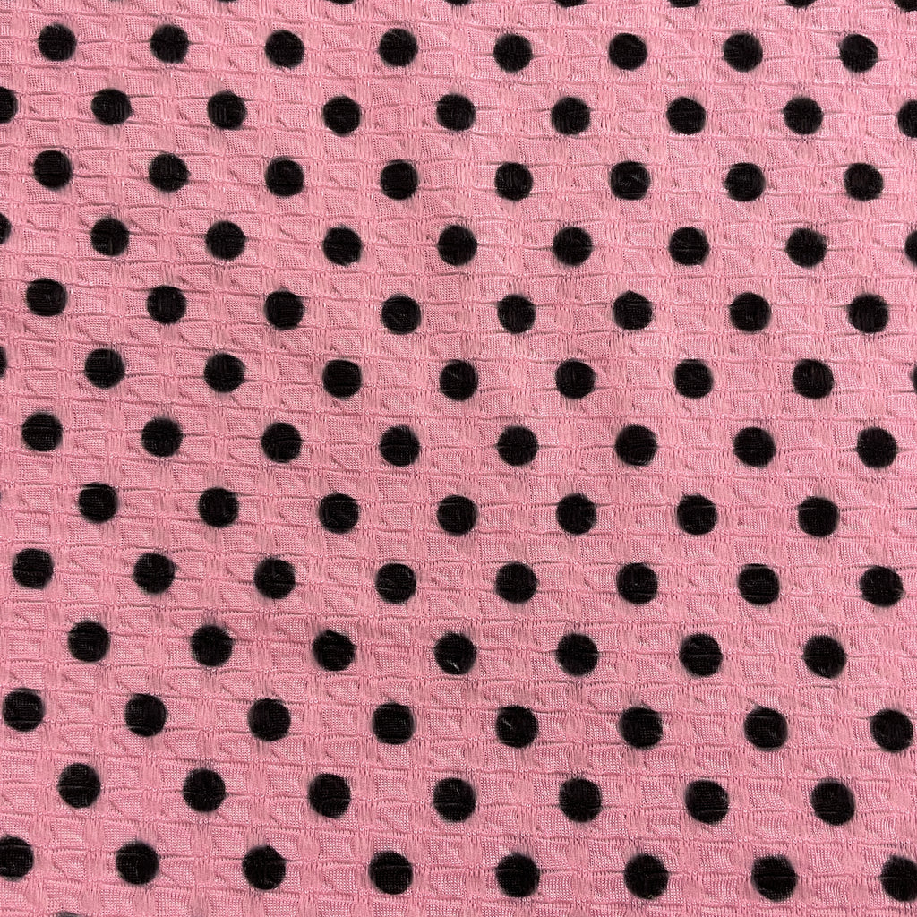 FS911 Pink Spots waffle | Fabric | fabric, jersey, Purple, sale, Spots, stretch, Waffle | Fabric Styles