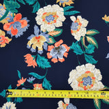FS516 Navy Floral Crepe Fabric | Fabric | Fabric, Floral, limited, navy, SALE, sewing | Fabric Styles