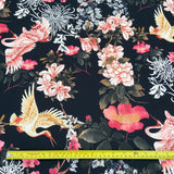 FS187 Oriental Swan | Fabric | drape, Eagle, Fabric, fashion fabric, Floral, Flower, Scuba, sewing, Stretchy | Fabric Styles