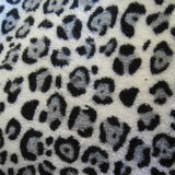 FS925_2 Leopard Cuddle Fleece Fabric Grey | Fabric | Animal, Bright, Brown, Check, Children, Comfort, Cuddle, Cuddle fleece, Cuddly, drape, Fabric, fashion fabric, Fleece, Kids, Leopard, making, Neon, Pets, Polar, Polar Fleece, Polyester, Rainbow, sewing, Skirt, White | Fabric Styles
