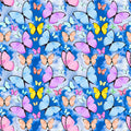 FS1186 Butterfly World Cotton Fabric Blue | Fabric | 100% Cotton, Animal, Animals, Butterflies, Cotton, drape, Fabric, fashion fabric, making, New, sewing, Tropical, Tropical Season, United kingdom | Fabric Styles