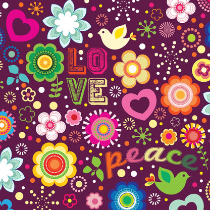 FS182 Love and Peace Floral | Fabric Styles